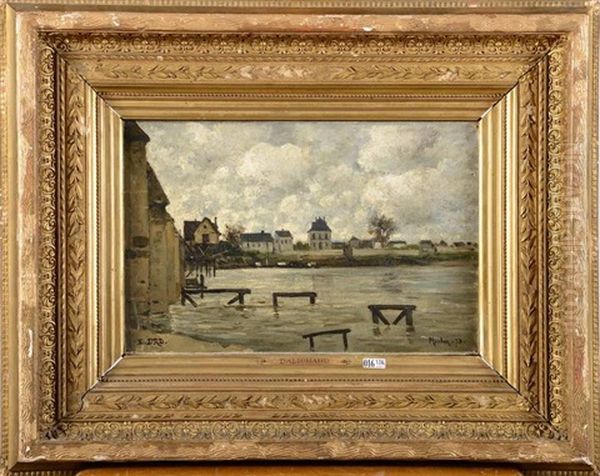 Vue De Meulan Oil Painting by Edouard Daliphard