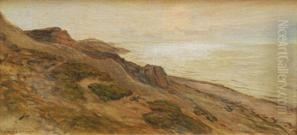 Coastal Scene In The Evening Sun Oil Painting by Hans Mathias Halten Dall