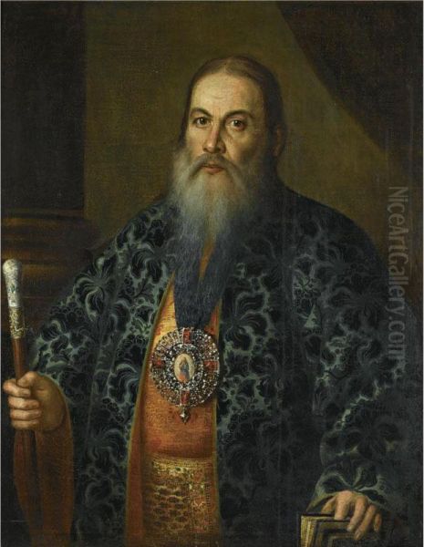 Portrait Of Feodor Yakovlevich Dubiansky Oil Painting by Aleksei Petrovich Antropov