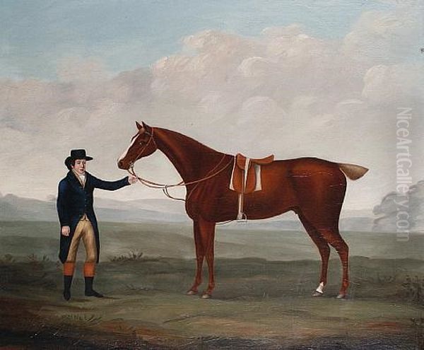 A Gentleman And His Horse Oil Painting by Alexandre Dalziel