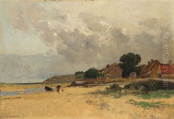 Belebte Kustenlandschaft Oil Painting by Emile Charles Dameron