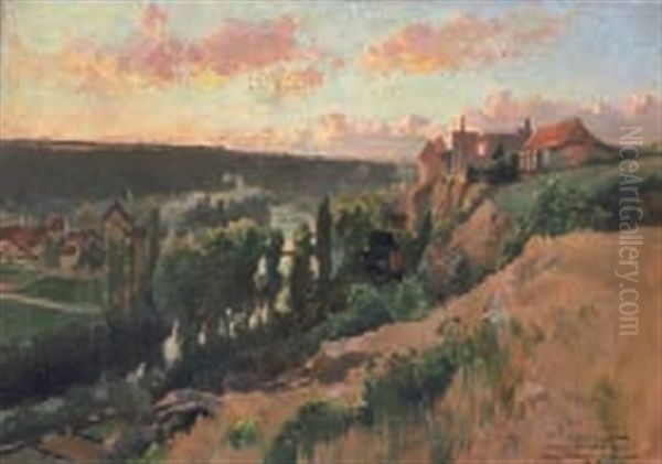 Paysage D'angle-sur-l'anglin Oil Painting by Emile Charles Dameron