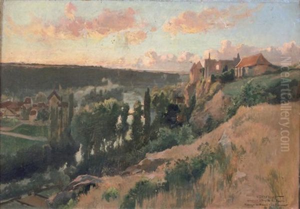 Paysage D'angle-sur-l'anglin Oil Painting by Emile Charles Dameron