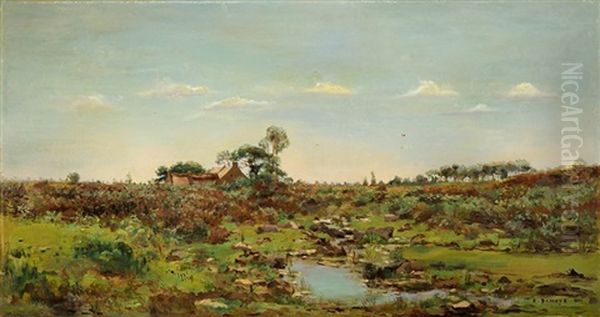 Paysage Oil Painting by Pierre Emmanuel Eugene Damoye