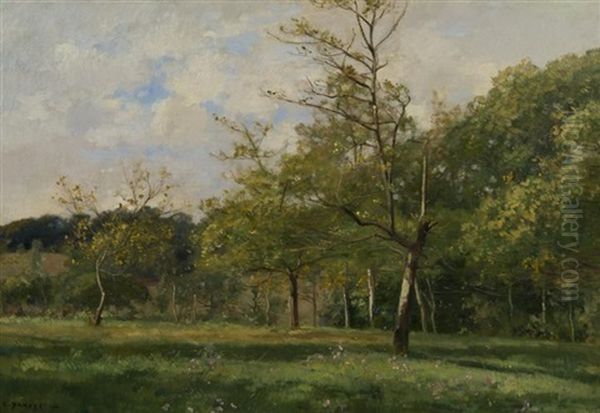 Summer Landscape With Trees by Pierre Emmanuel Eugene Damoye