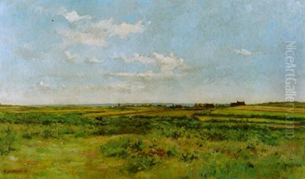 Grosse Landschaft Oil Painting by Pierre Emmanuel Eugene Damoye