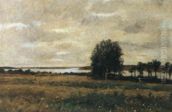 Kustenlandschaft Oil Painting by Pierre Emmanuel Eugene Damoye