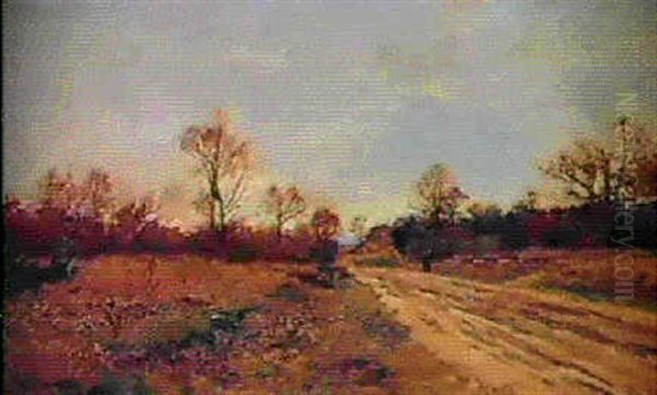 Paysage D'automne Oil Painting by Pierre Emmanuel Eugene Damoye