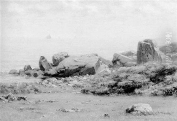 Rocky Coastline Oil Painting by Charles Edmund Dana