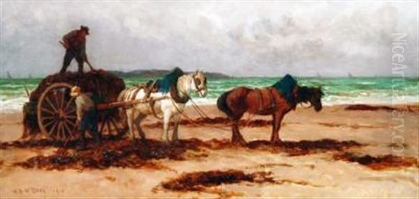 Collecting The Wrack Oil Painting by William Parsons Winchester Dana