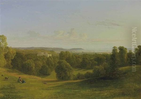 View Over The Mouth Of The Avon And King's Weston House, Near Bristol Oil Painting by Francis Danby