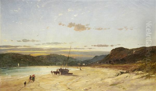 St. Brelade's Bay, Jersey Oil Painting by James Francis Danby