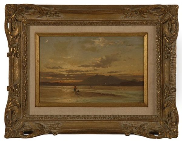 Sunset On The Beach by James Francis Danby