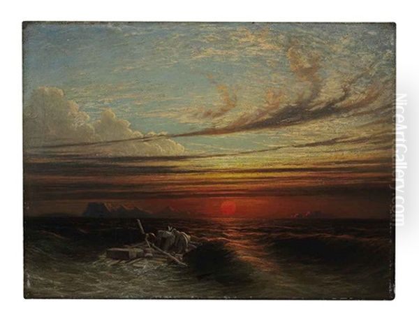 Sunset At Sea After A Storm by James Francis Danby