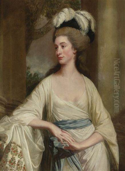 Portrait Of Eliza Fitzgerald Oil Painting by Nathaniel Dance Holland (Sir)