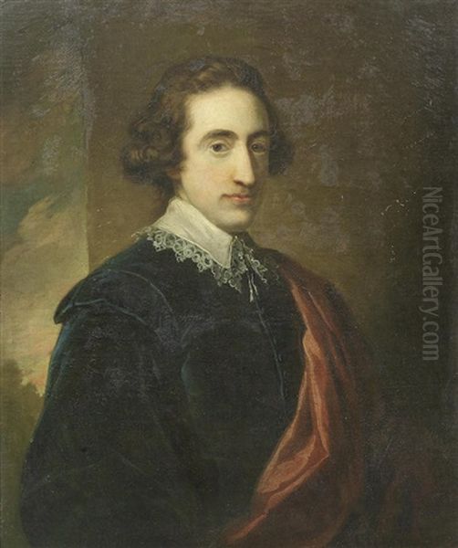 Portrait Of Henry Cresset Pelham, Half-length, In A Blue Coat And Red Sash Oil Painting by Nathaniel Dance Holland (Sir)