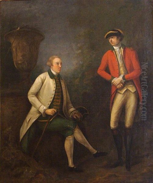 Portrait Of Two Gentlemen Oil Painting by Nathaniel Dance Holland (Sir)