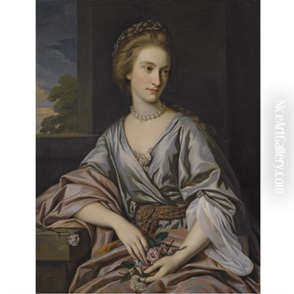 Portrait Of Charlotte Hartley Oil Painting by Nathaniel Dance Holland (Sir)