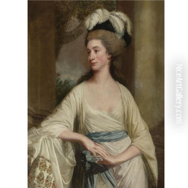 Portrait Of Eliza Fitzgerald Oil Painting by Nathaniel Dance Holland (Sir)