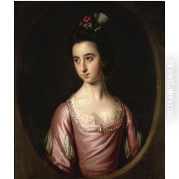 Portrait Of A Girl Oil Painting by Nathaniel Dance Holland (Sir)