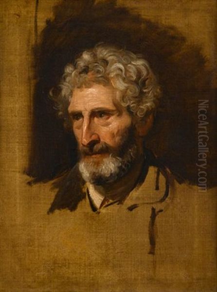 A Head (study) Oil Painting by Nathaniel Dance Holland (Sir)