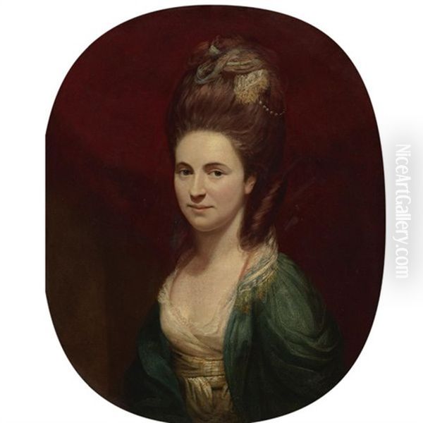 Portrait Of Mrs. Hills Oil Painting by Nathaniel Dance Holland (Sir)