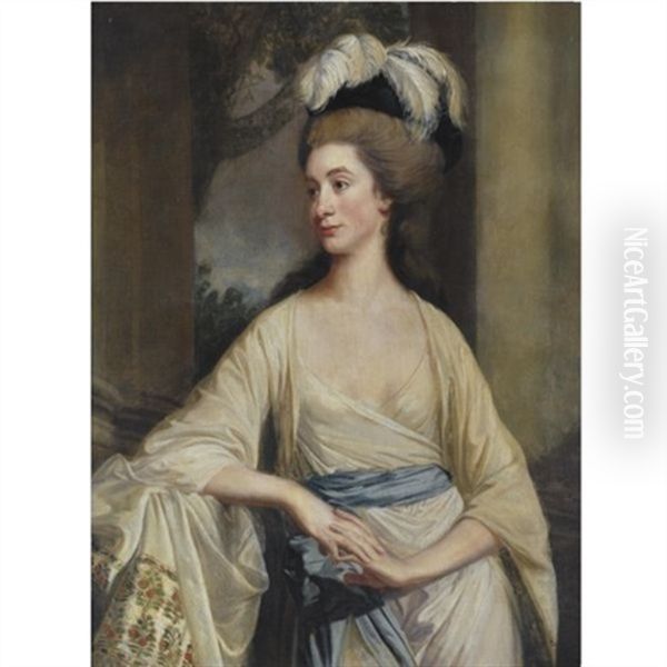 Portrait Of Eliza Fitzgerald Oil Painting by Nathaniel Dance Holland (Sir)