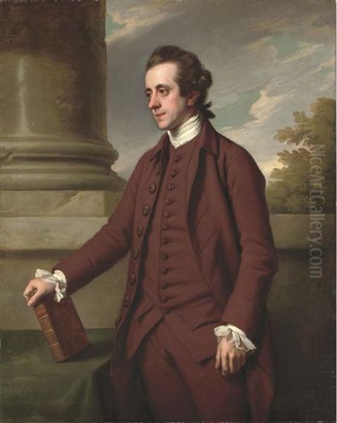 Portrait Of William Baker, M.p., (1743-1824), Of Bayfordbury Manor, Hertford, Three-quarter-length, In A Brown Suit Oil Painting by Nathaniel Dance Holland (Sir)