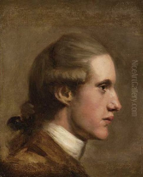 Portrait Of A Gentleman In A Brown Coat Oil Painting by Nathaniel Dance Holland (Sir)