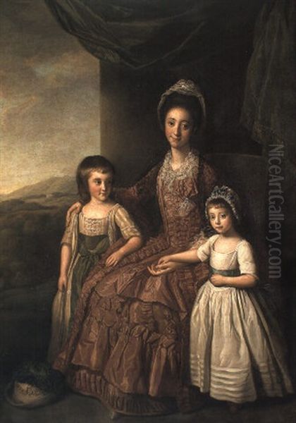 Group Portrait Of Mary, Countess Of Darnley, And Her Children Oil Painting by Nathaniel Dance Holland (Sir)