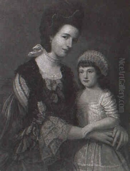 Mother And Chile Oil Painting by Nathaniel Dance Holland (Sir)