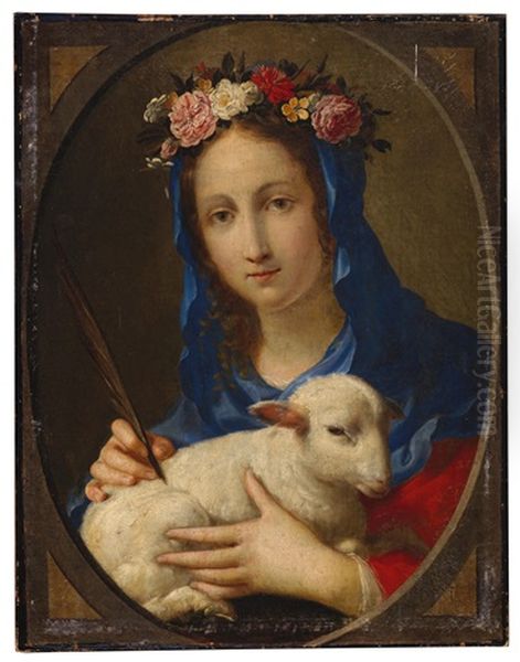 Saint Agnes Oil Painting by Cesare Dandini