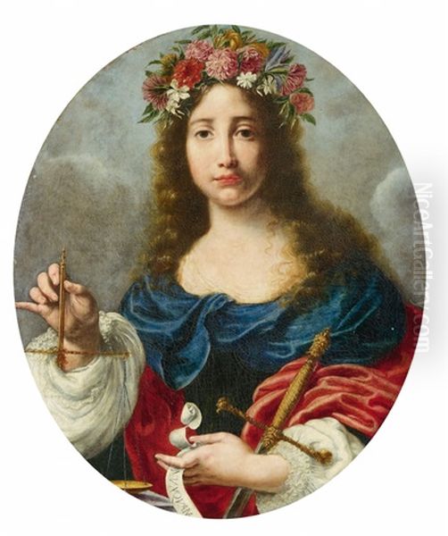 Allegory Of Justice Oil Painting by Cesare Dandini