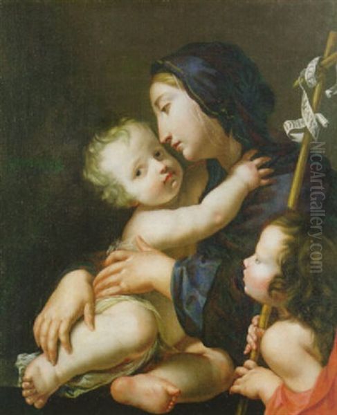 Die Madonna Mit Dem Christuskind Und Dem Johannesknaben Oil Painting by Cesare Dandini