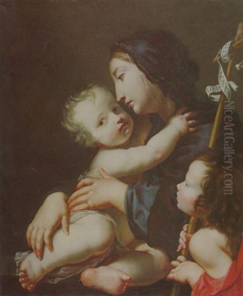 Madonna Mit Dem Kind Und Mit Johannesknaben Oil Painting by Cesare Dandini