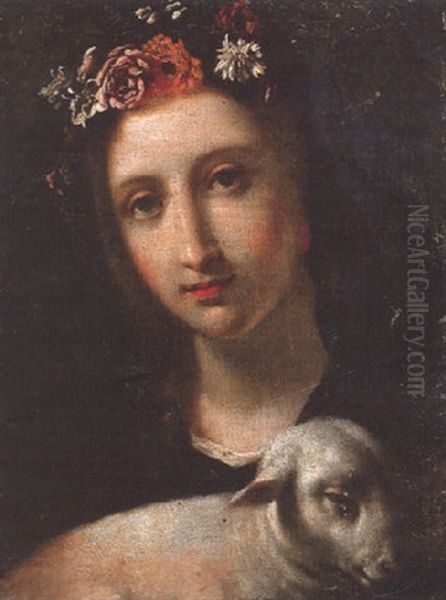 Saint Agnes Oil Painting by Cesare Dandini