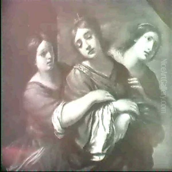 Esther Swooning With Two Attendants Oil Painting by Cesare Dandini