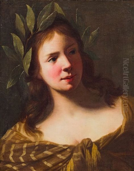 Laura - Junge Dame Mit Lorbeerkranz Oil Painting by Pietro Dandini