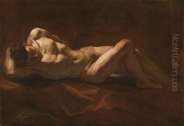 Nudo Disteso (studio) Oil Painting by Pietro Dandini