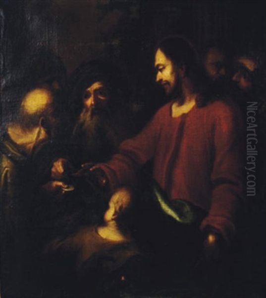 Christ Driving The Usurers From The Temple Oil Painting by Pietro Dandini