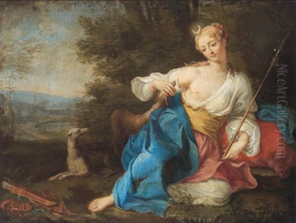 Ritratto Di Dama In Qualita Di Diana Oil Painting by Pietro Dandini