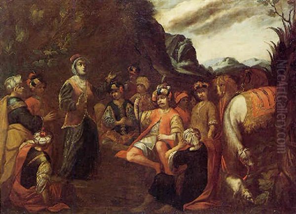 Giuseppe Racconta Il Sogno Ai Fratelli Oil Painting by Pietro Dandini