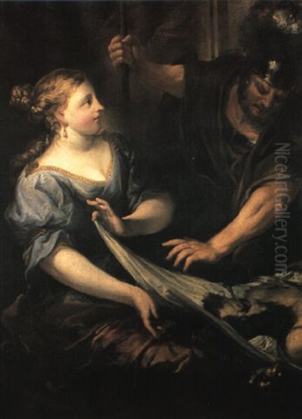 Giaele E Sisara Oil Painting by Pietro Dandini