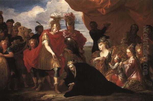 Alexander And The Family Of Darius Oil Painting by Pietro Dandini