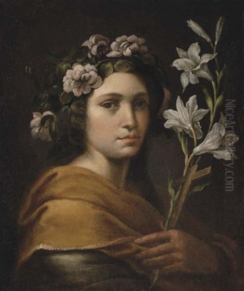 Saint Dorothea Oil Painting by Vincenzo Dandini