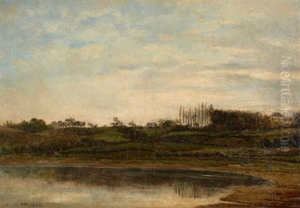 Paysage Probablement Du Sud-ouest, Dans Les Environs De Biarritz Oil Painting by Frederic Francois Dandiran