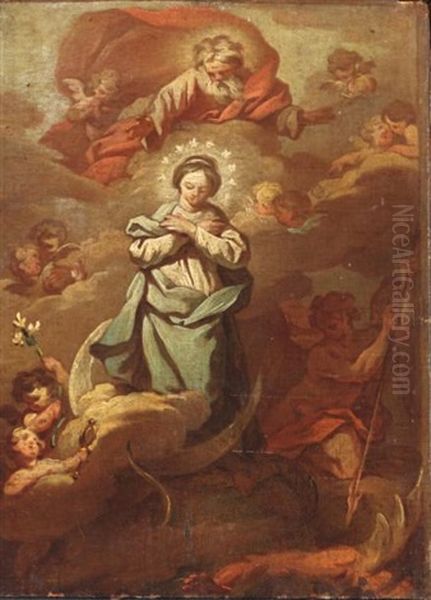 La Vierge De L'immaculee Conception Oil Painting by Michel Francois Dandre-Bardon