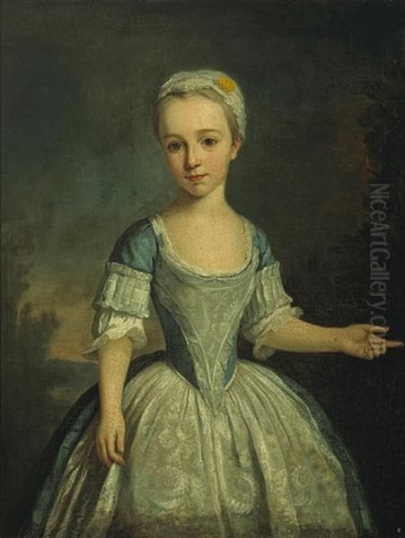 A Portrait Of A Young Girl, Three-quarter-length Oil Painting by Bartholomew Dandridge