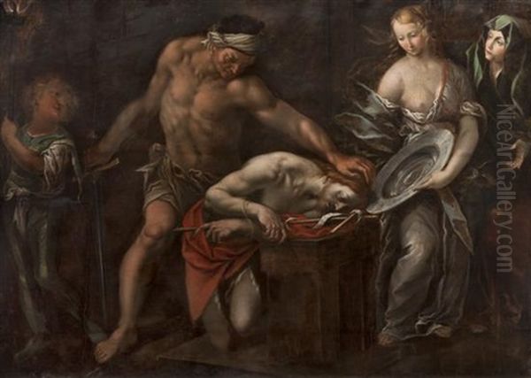 The Beheading Of Saint John The Baptist Oil Painting by Giovanni Stefano Danedi