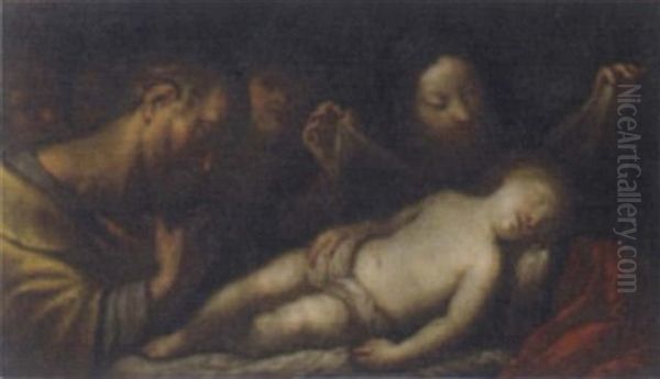 Adoration Of The Christ Child Oil Painting by Giovanni Stefano Danedi